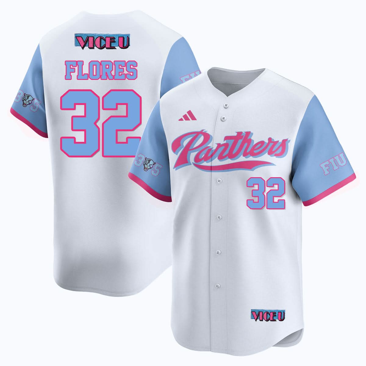FIU Baseball 2025 'Vice U' Jersey - Stitched