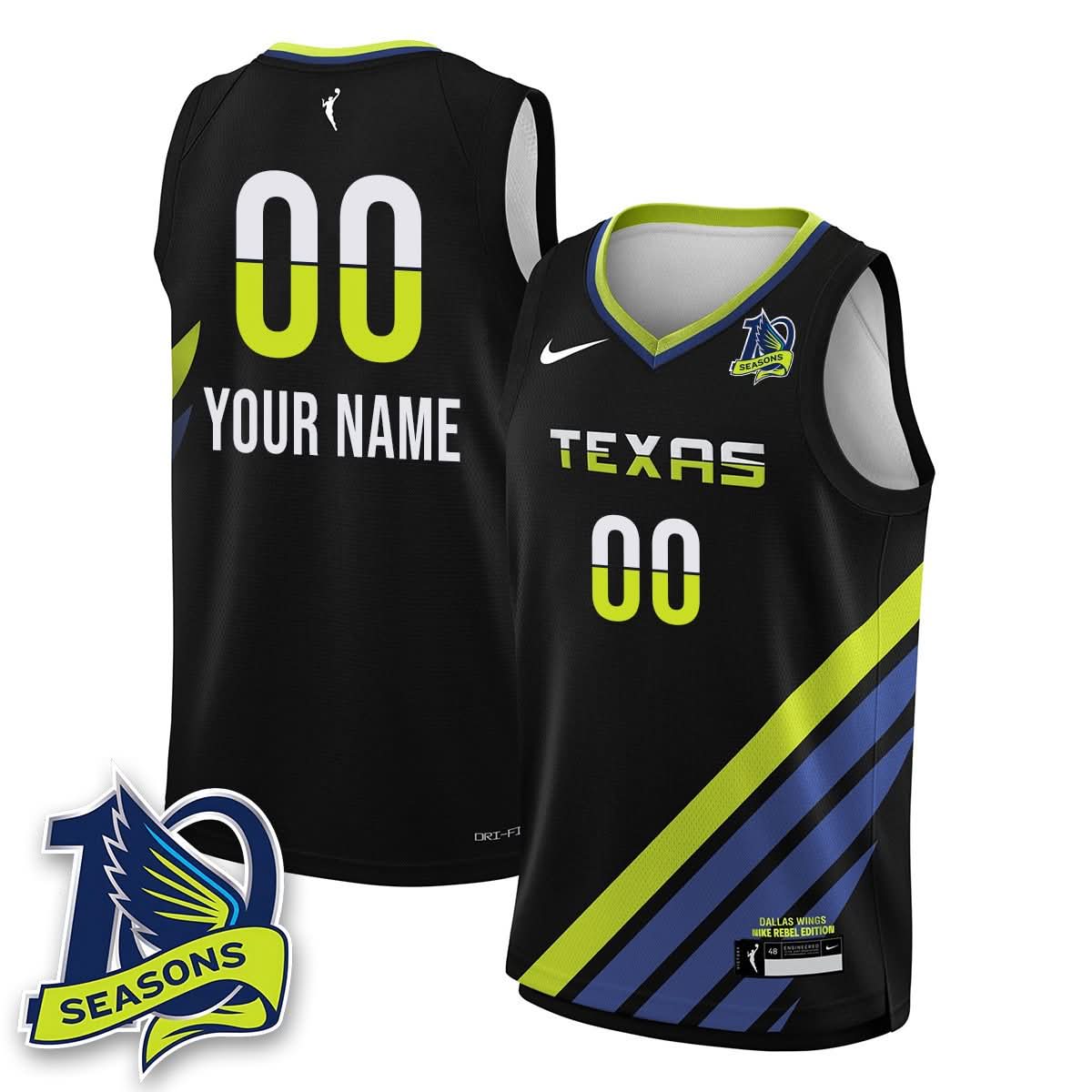 Custom Gender/Name Dallas Wings 2025 Limited Jersey - Stitched