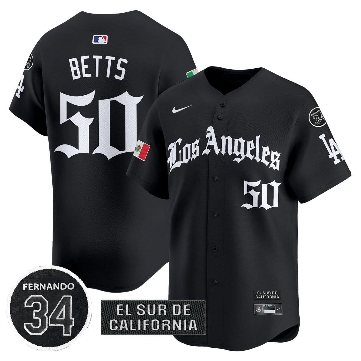 LAD Mexico 2025 LA Gothic Style Patch Vapor Premier Limited Jersey - Stitched