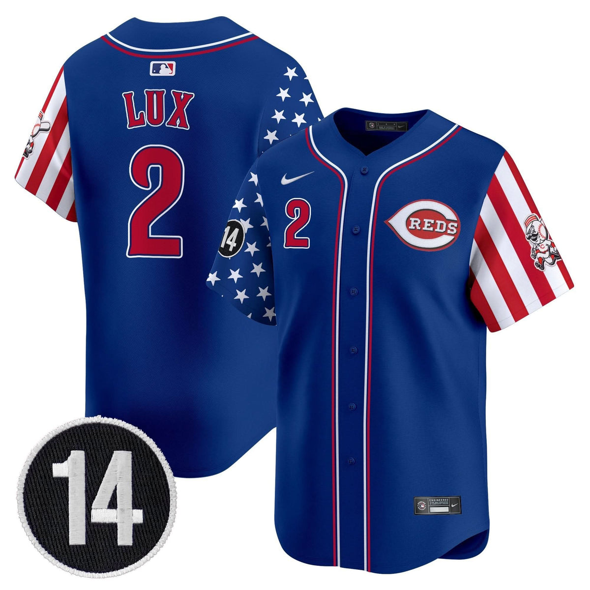 CR 2025 Independence Day Vapor Premier Limited Jersey - Pete Rose Patch - Stitched