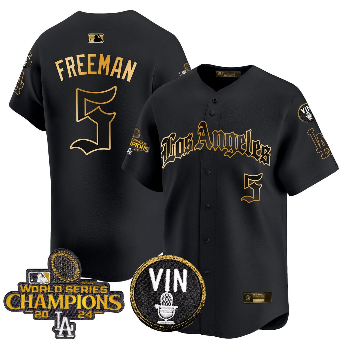LAD 2025 LA Gothic Style Gold Vapor Premier Limited Jersey - Stitched