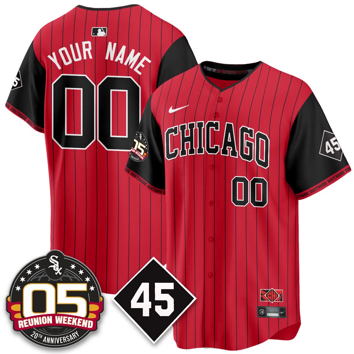 CWS Bobby Jenks 2025 Custom Jersey - Reunion Weekend - Stitched