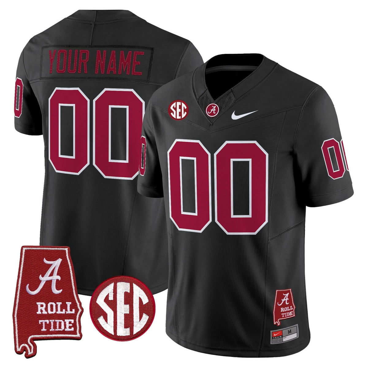ACT Throwback Vapor Limited Custom Jersey - Alabama Map