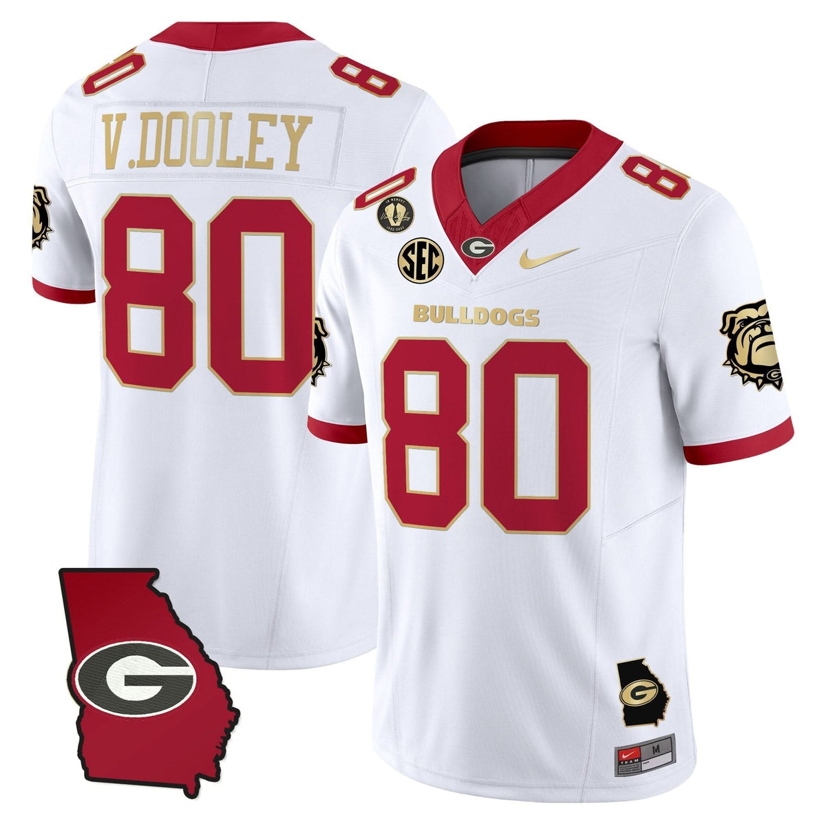 GB 2025 Georgia Map & Vince Dooley Patch Vapor Limited Jersey