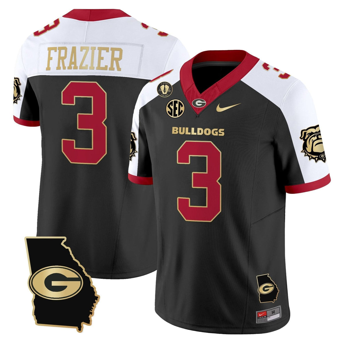 GB 2025 Georgia Map & Vince Dooley Patch Vapor Limited Jersey