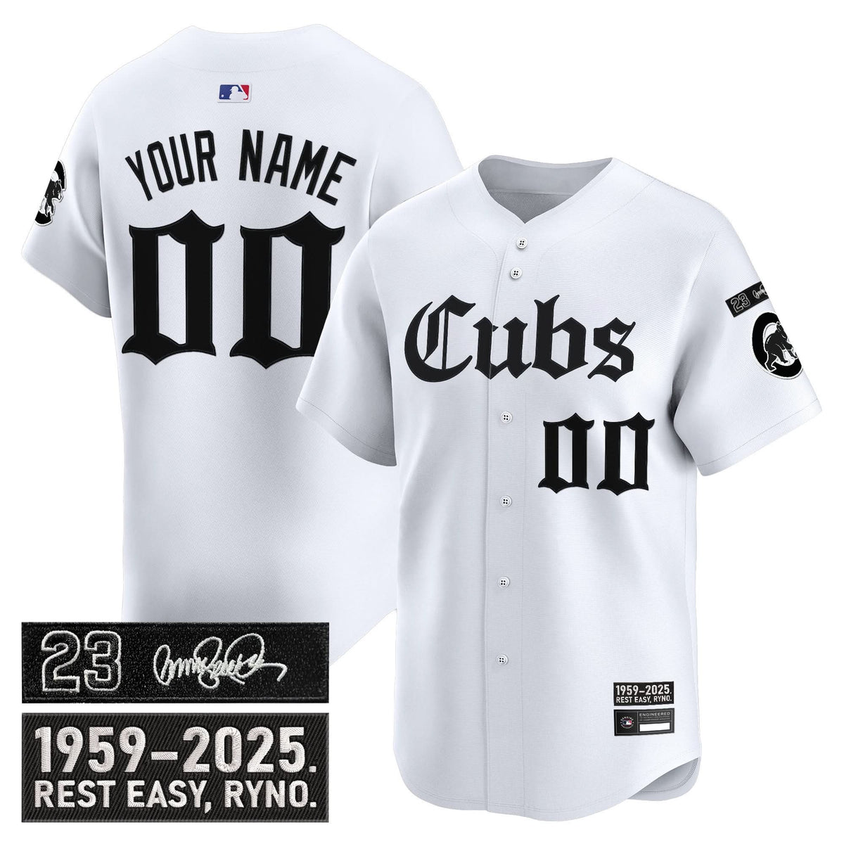 CC 'Ryne Sandberg Tribute' Vapor Premier Limited Custom Jersey - Gothic Edition - Stitched