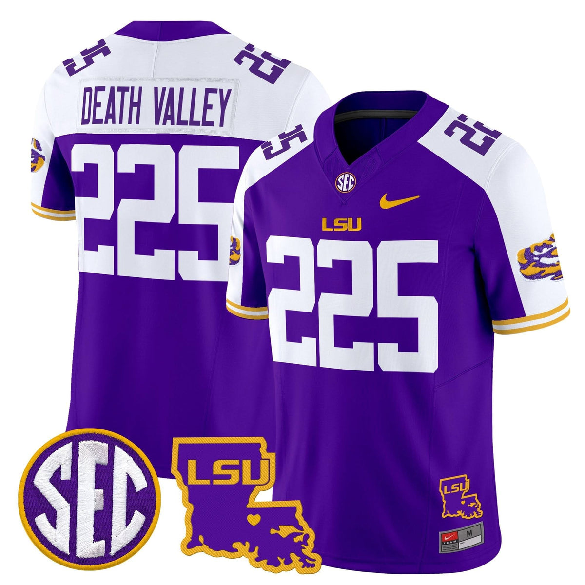 LSU 2025 Louisiana Patch Vapor Limited Jersey
