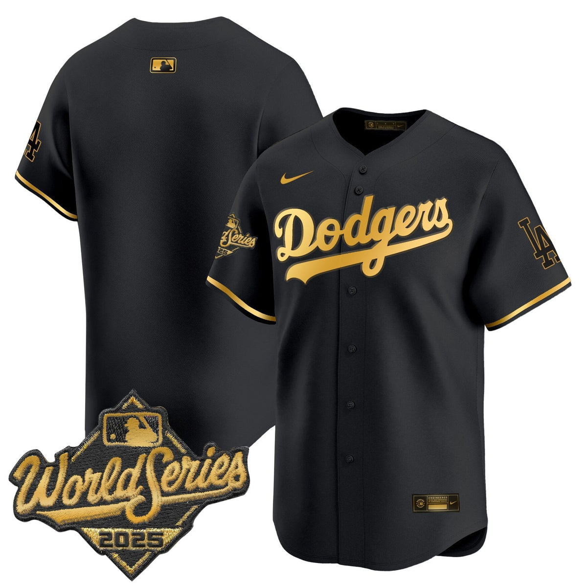 LAD 2025 World Series Gold Trim Vapor Premier Limited Jersey - Stitched