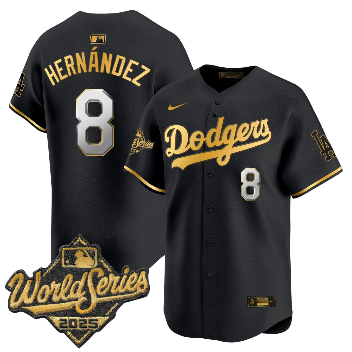 LAD 2025 World Series Gold Trim Vapor Premier Limited Jersey - Stitched