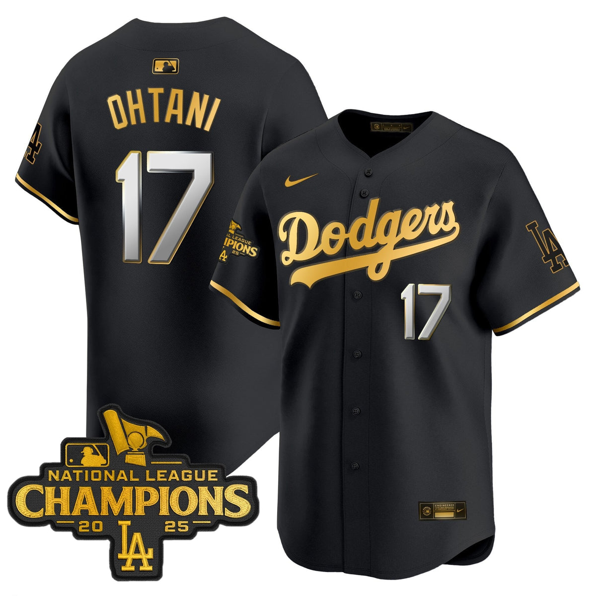 LAD 2025 National League Champions Vapor Premier Limited Jersey - Stitched