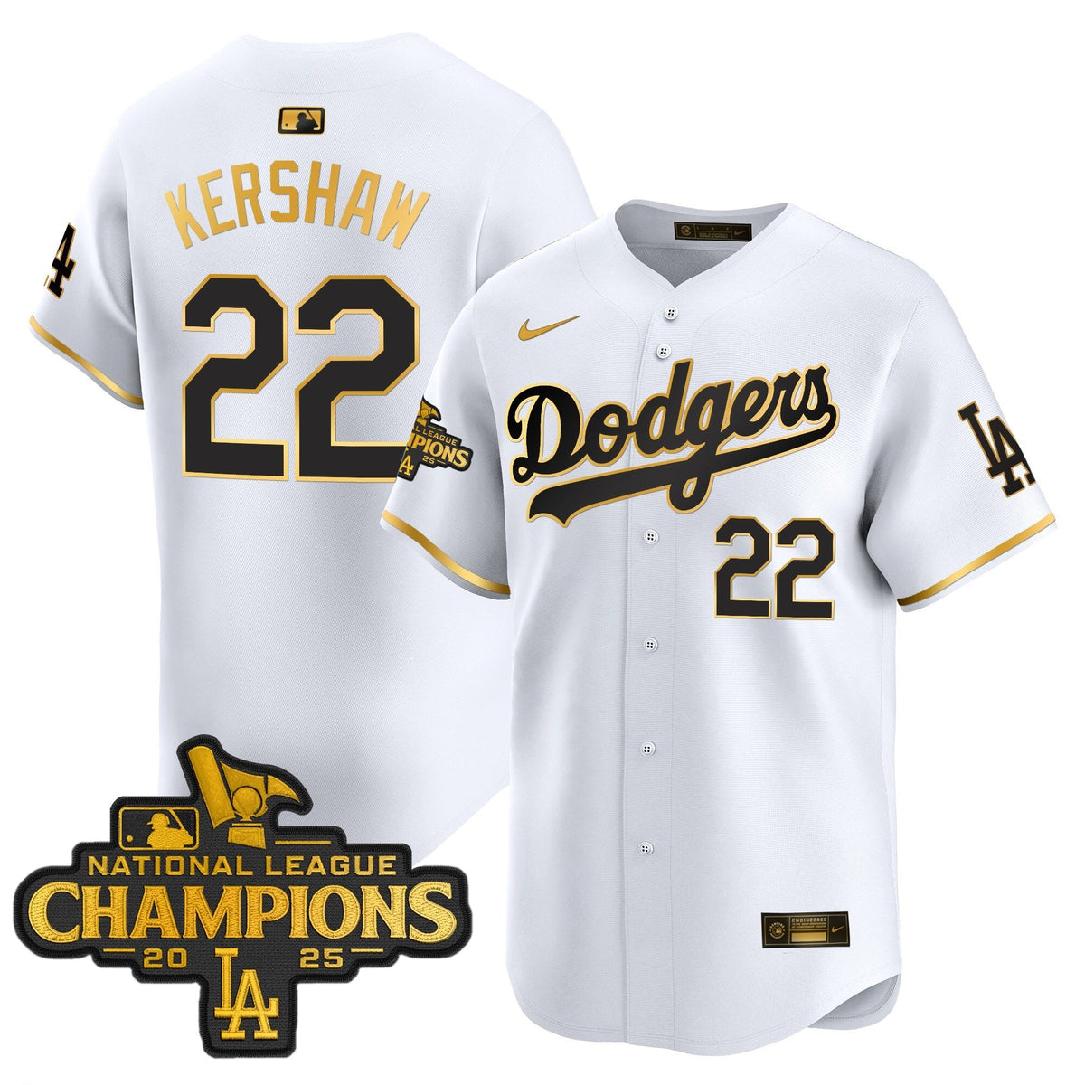 LAD 2025 National League Champions Vapor Premier Limited Jersey - Stitched