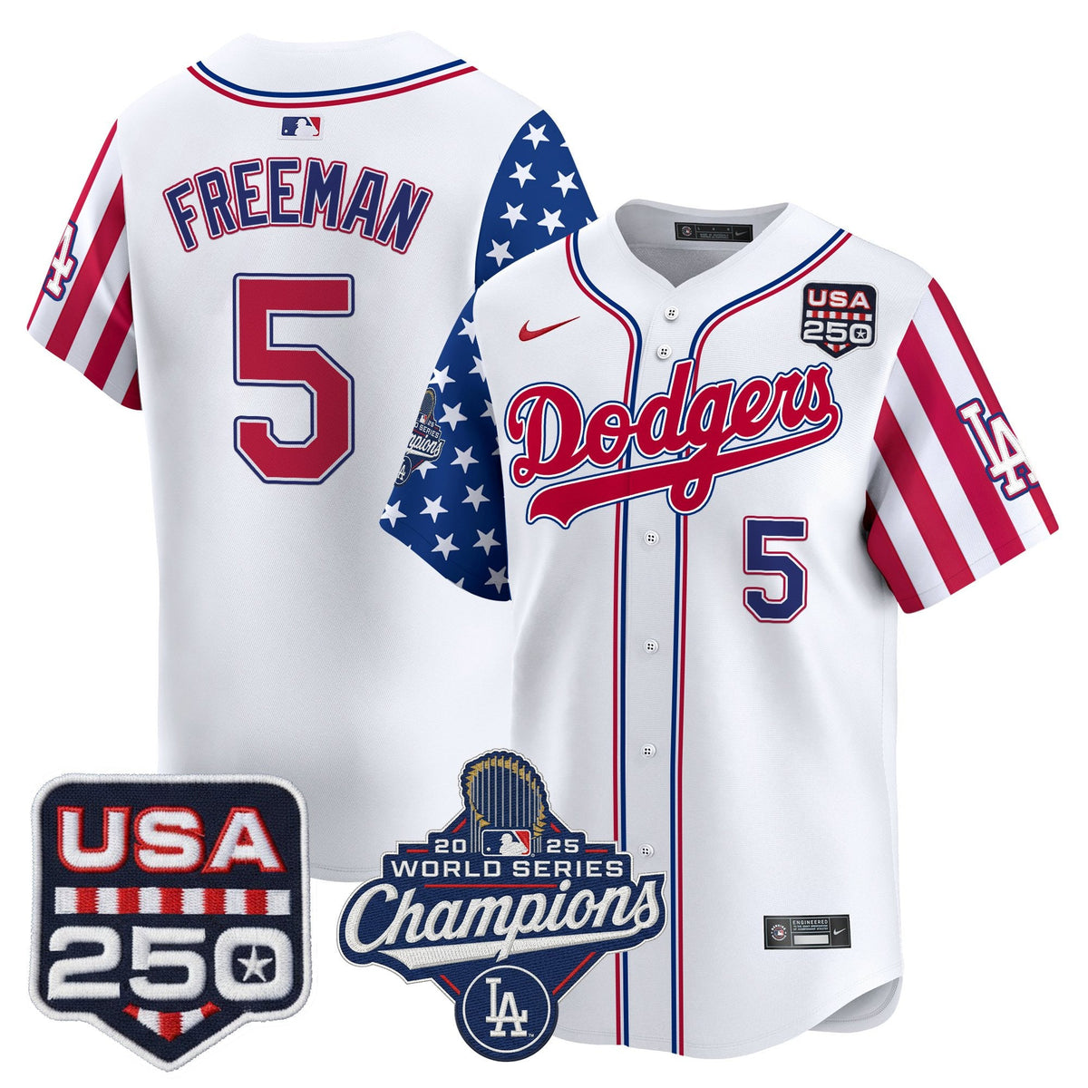 Los Angeles "Dodgers America250" Edition Vapor Premier Limited Jersey V2 - Stitched