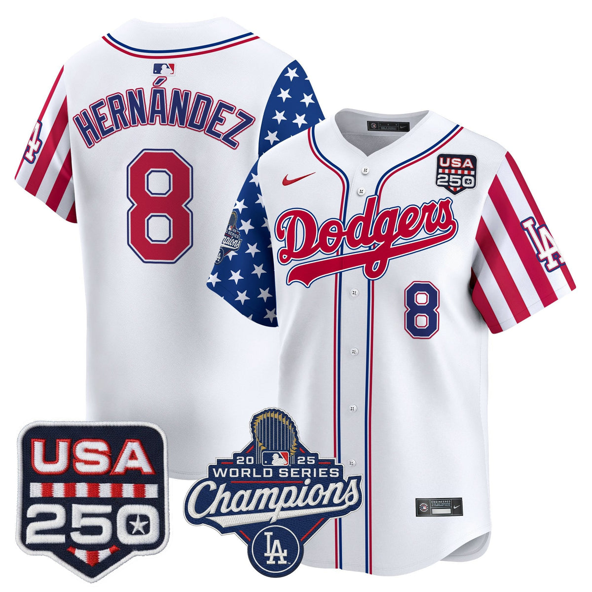 Los Angeles "Dodgers America250" Edition Vapor Premier Limited Jersey V2 - Stitched