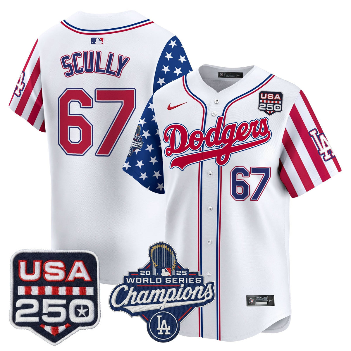 Los Angeles "Dodgers America250" Edition Vapor Premier Limited Jersey V2 - Stitched