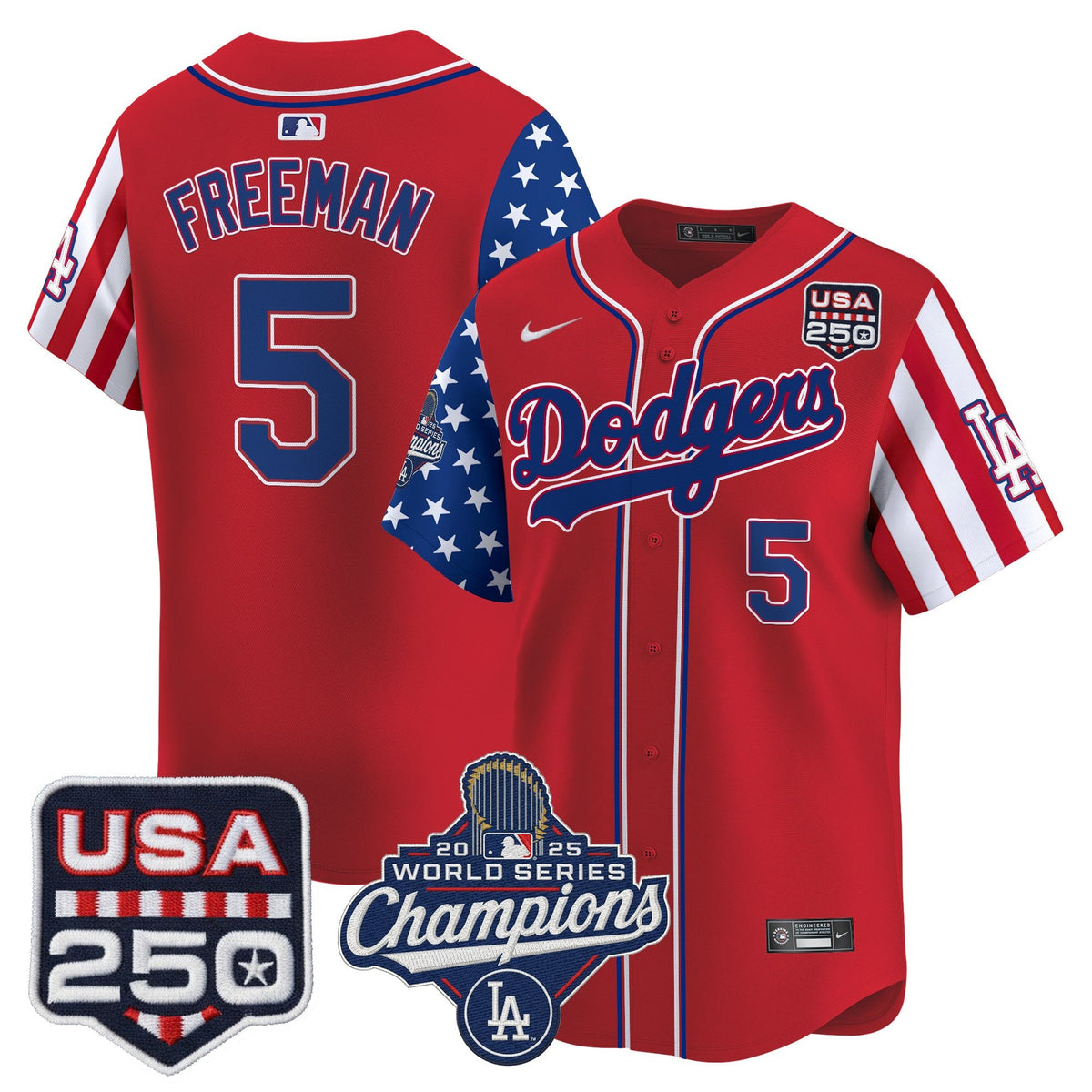 Los Angeles "Dodgers America250" Edition Vapor Premier Limited Jersey V2 - Stitched