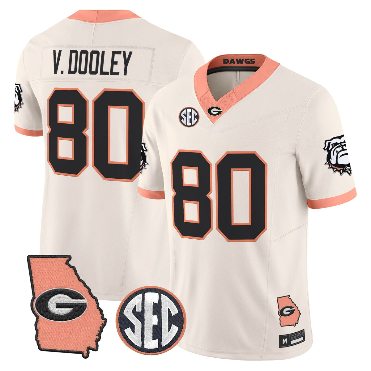 UGA The Big Peach Vapor Limited Jersey - Stitched