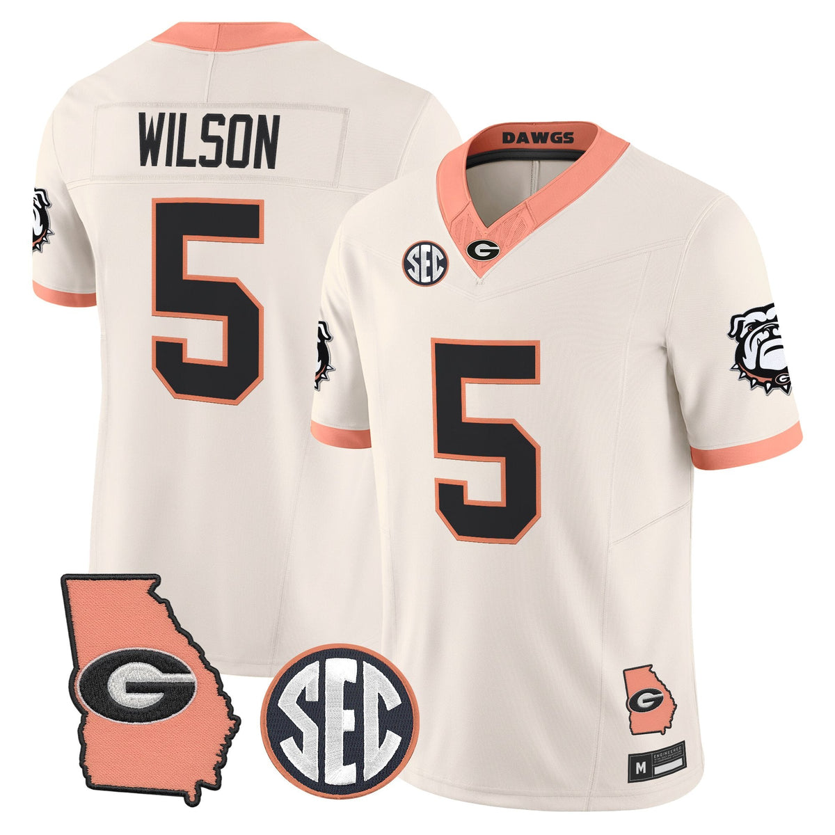 UGA The Big Peach Vapor Limited Jersey - Stitched