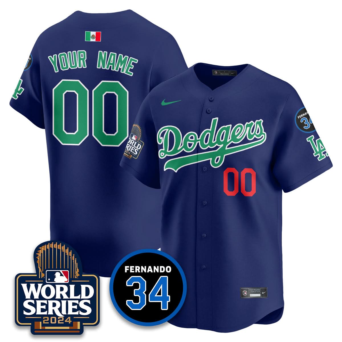 LAD Mexico World Series Custom Jersey - Stitched