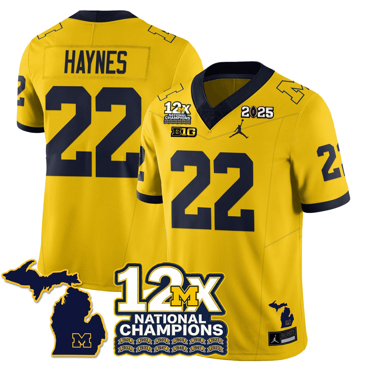 MICH 12x-Time National Champions Vapor Limited Football Jersey