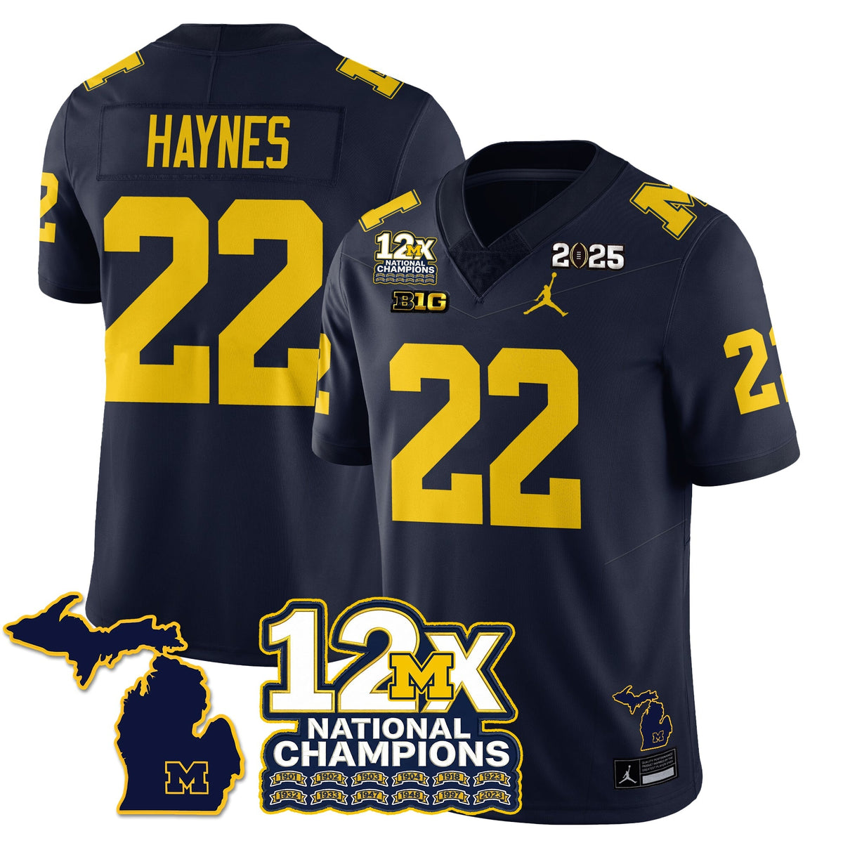 MICH 12x-Time National Champions Vapor Limited Football Jersey