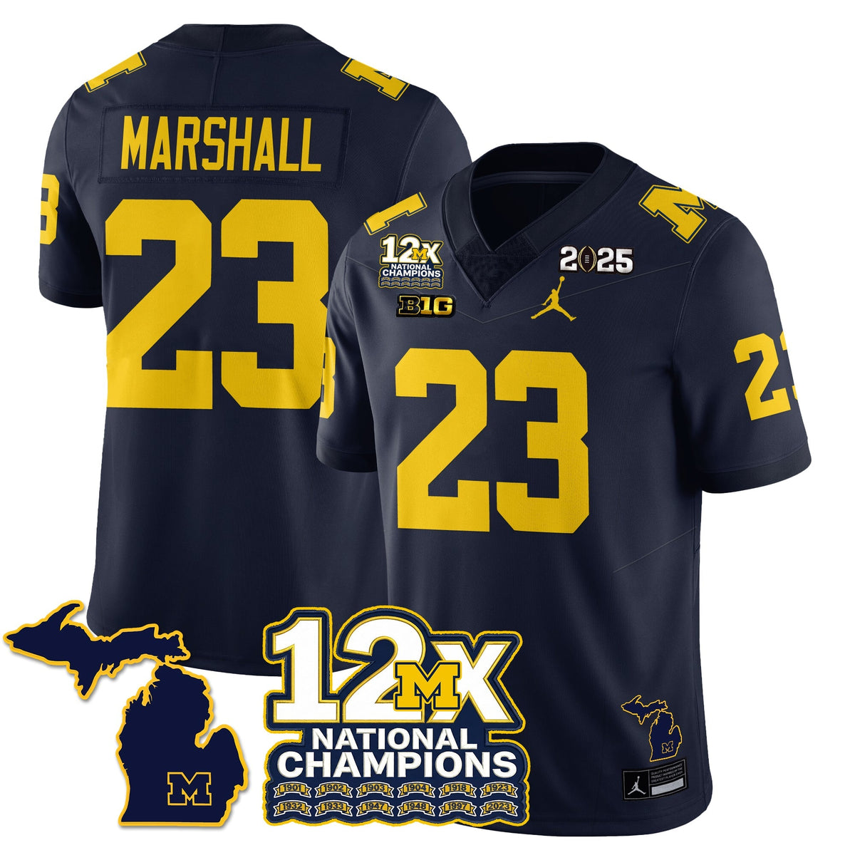 MICH 12x-Time National Champions Vapor Limited Football Jersey