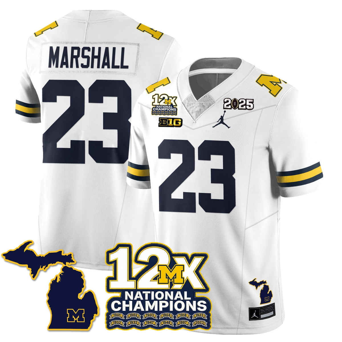 MICH 12x-Time National Champions Vapor Limited Football Jersey