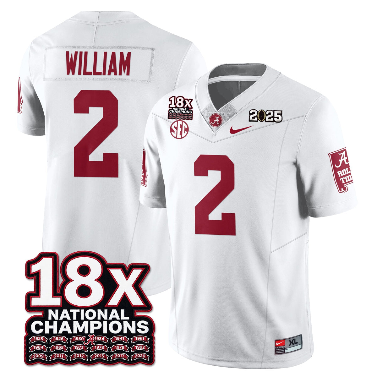 BAMA 18x-Time National Champions Vapor Limited Football Jersey