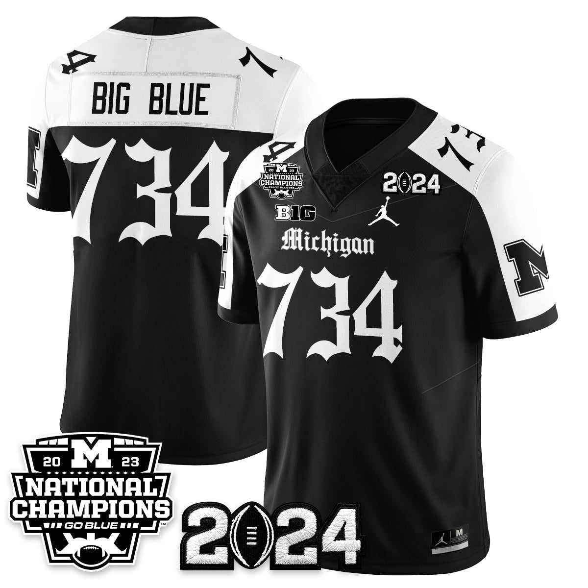 MICH Gothic 2023 National Champions Vapor Limited Football Jersey