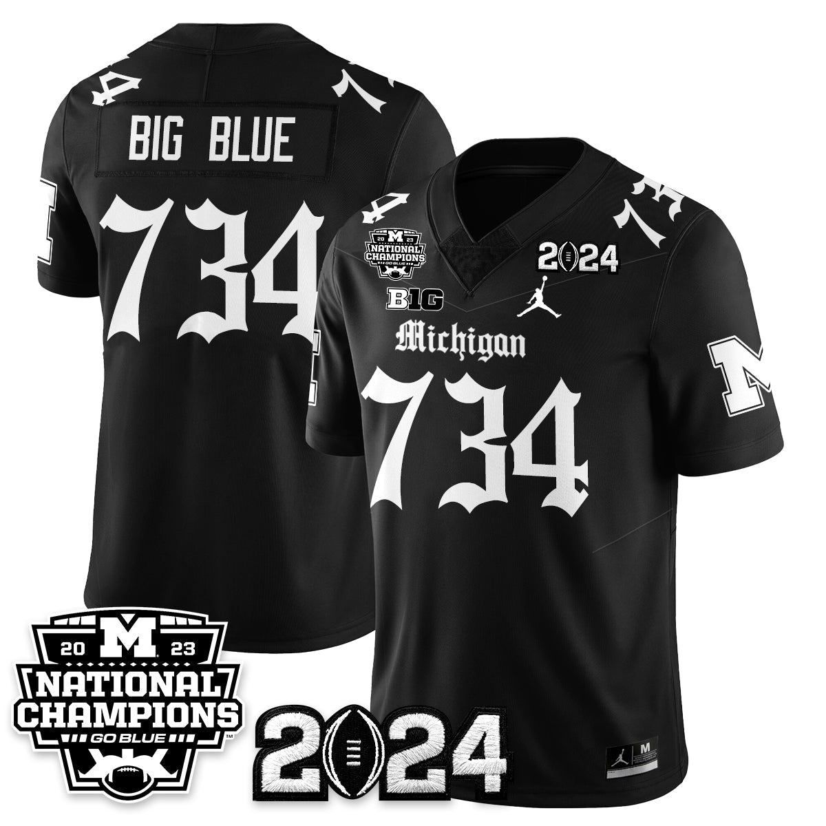MICH Gothic 2023 National Champions Vapor Limited Football Jersey