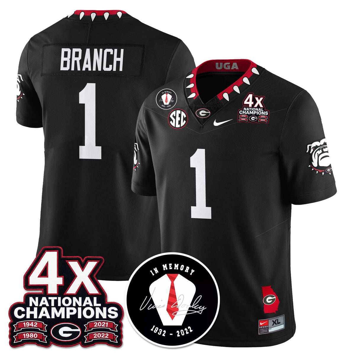 UGA 4x-Time National Champions Vapor Limited Jersey