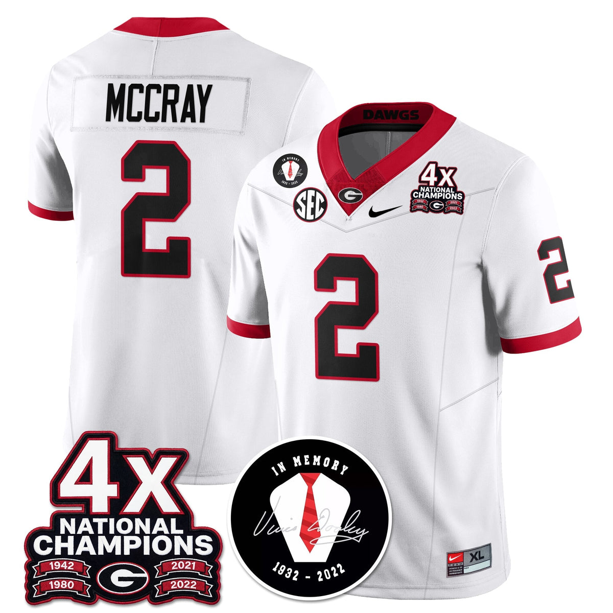 UGA 4x-Time National Champions Vapor Limited Jersey