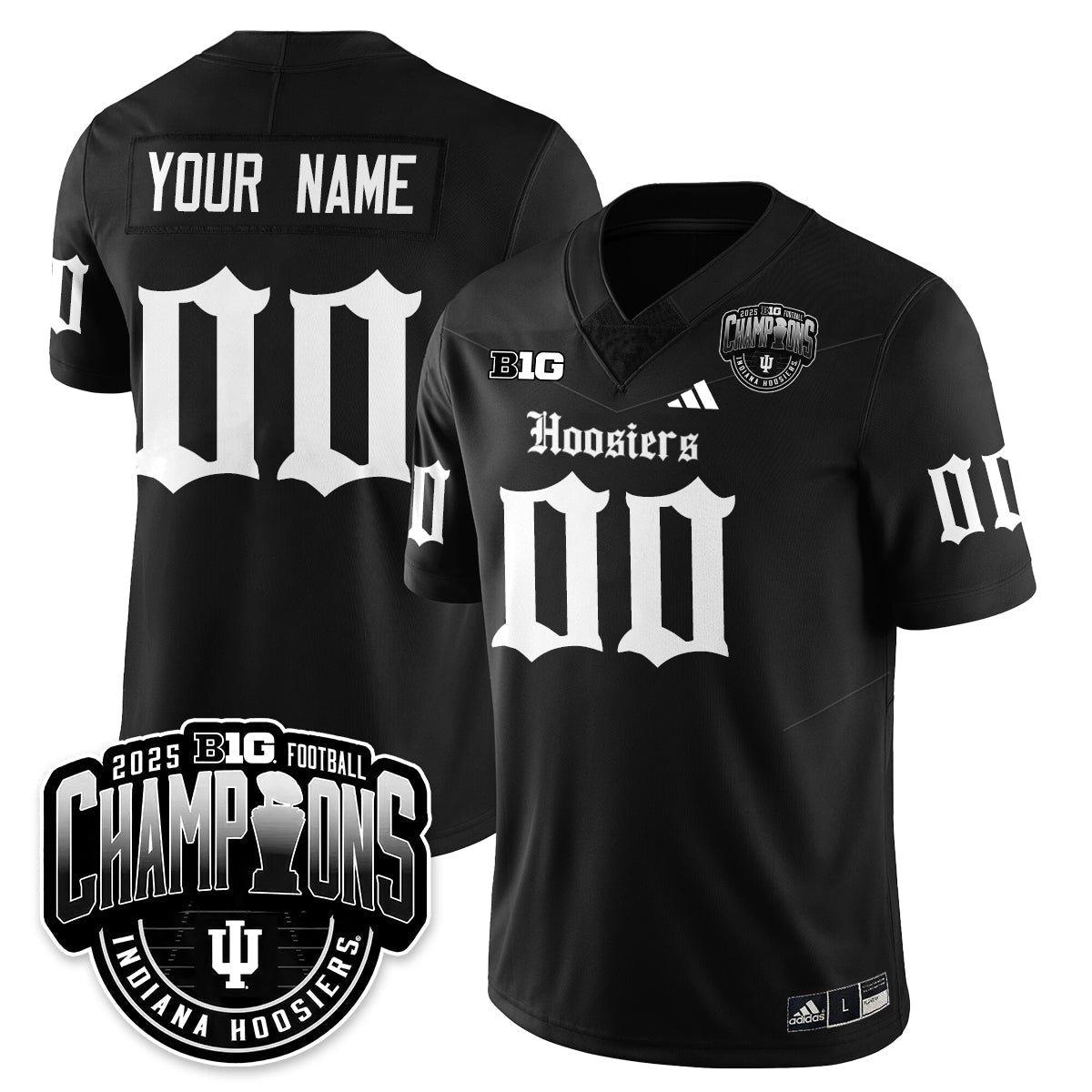 IND Gothic Vapor Limited Football Custom Jersey - Big 10 Champions