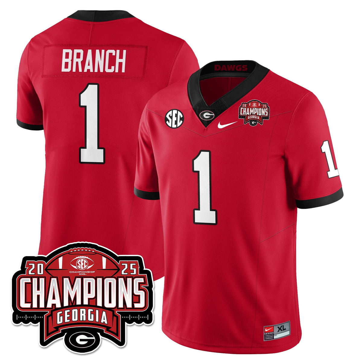 UGA Vapor Limited Jersey - SEC Football Champions