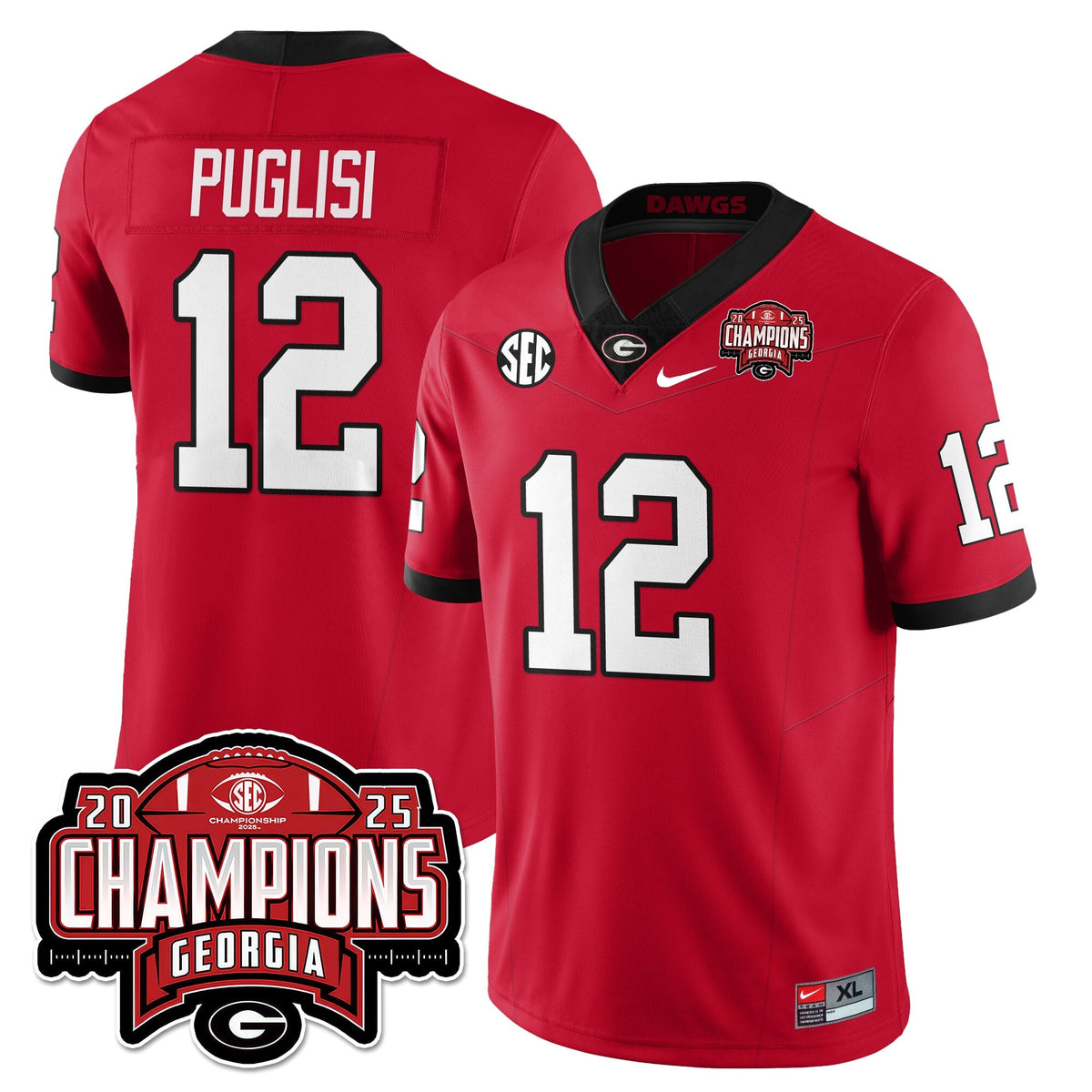 UGA Vapor Limited Jersey - SEC Football Champions