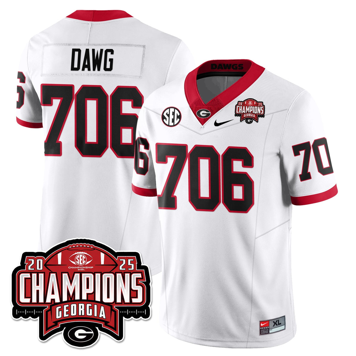 UGA Vapor Limited Jersey - SEC Football Champions