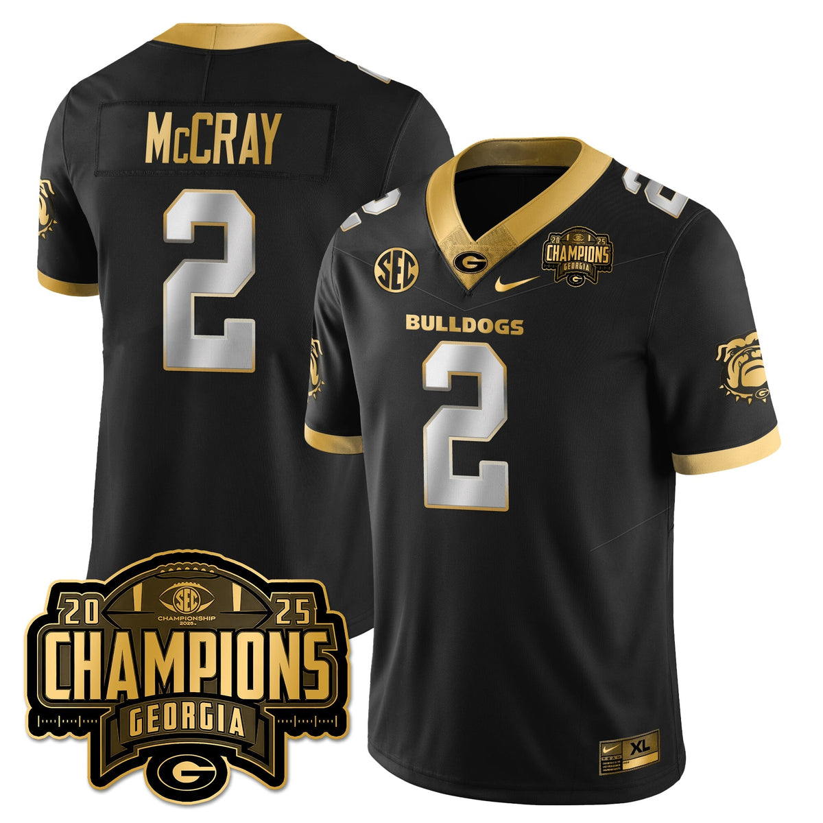 UGA Vapor Limited Gold Jersey - SEC Football Champions