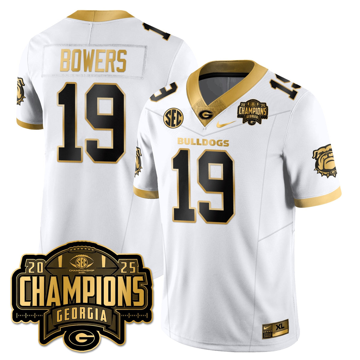 UGA Vapor Limited Gold Jersey - SEC Football Champions