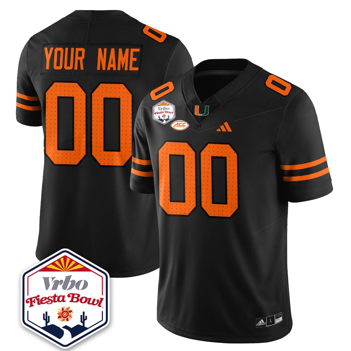 Custom MIA Football Vapor Limited Jersey - Vrbo Fiesta Bowl