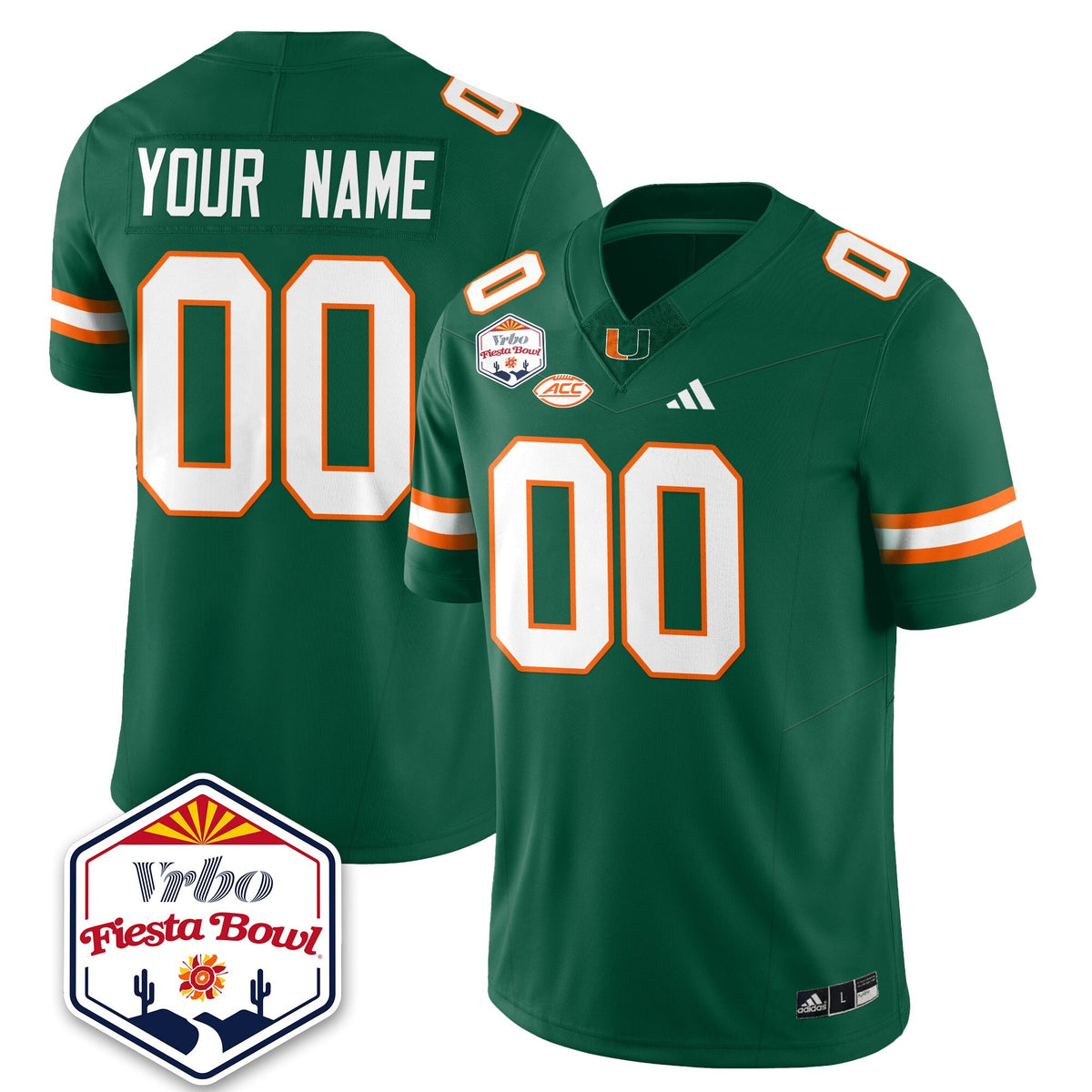 Custom MIA Football Vapor Limited Jersey - Vrbo Fiesta Bowl