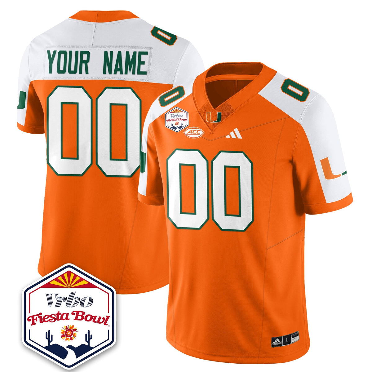 Custom MIA Football Vapor Limited Jersey - Vrbo Fiesta Bowl