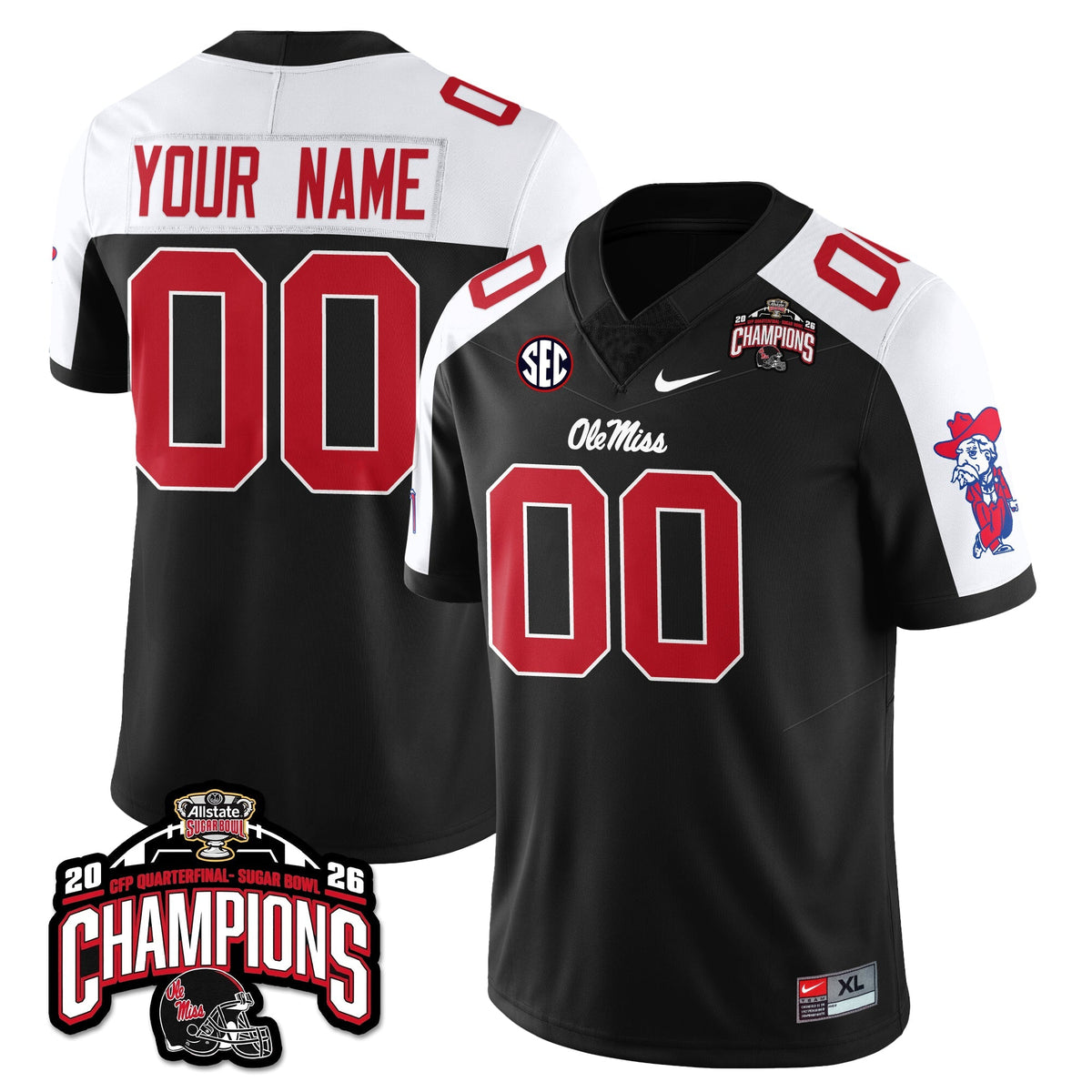 Custom OMB Football Vapor Limited Jersey - Allstate Sugar Bowl Champions