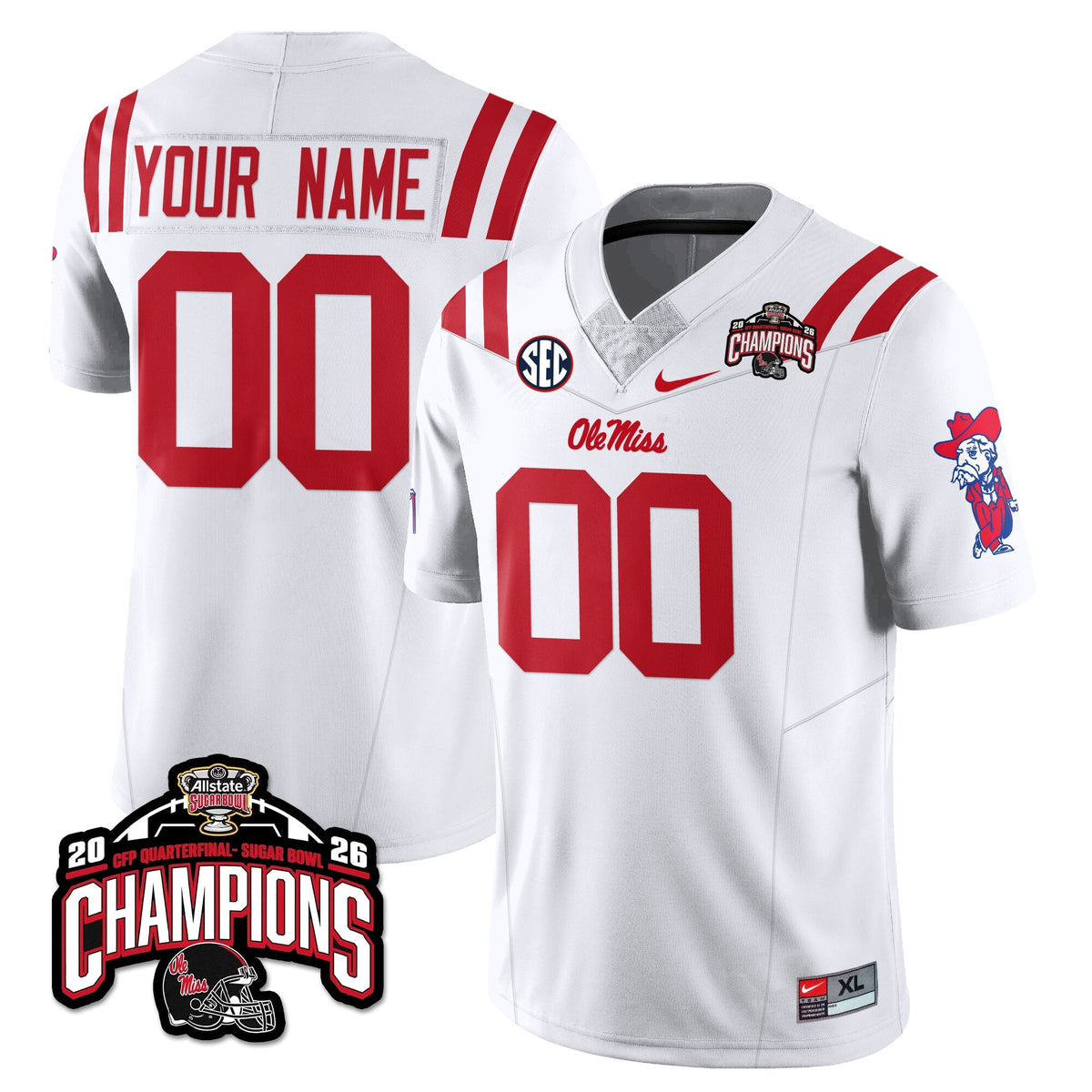 Custom OMB Football Vapor Limited Jersey - Allstate Sugar Bowl Champions