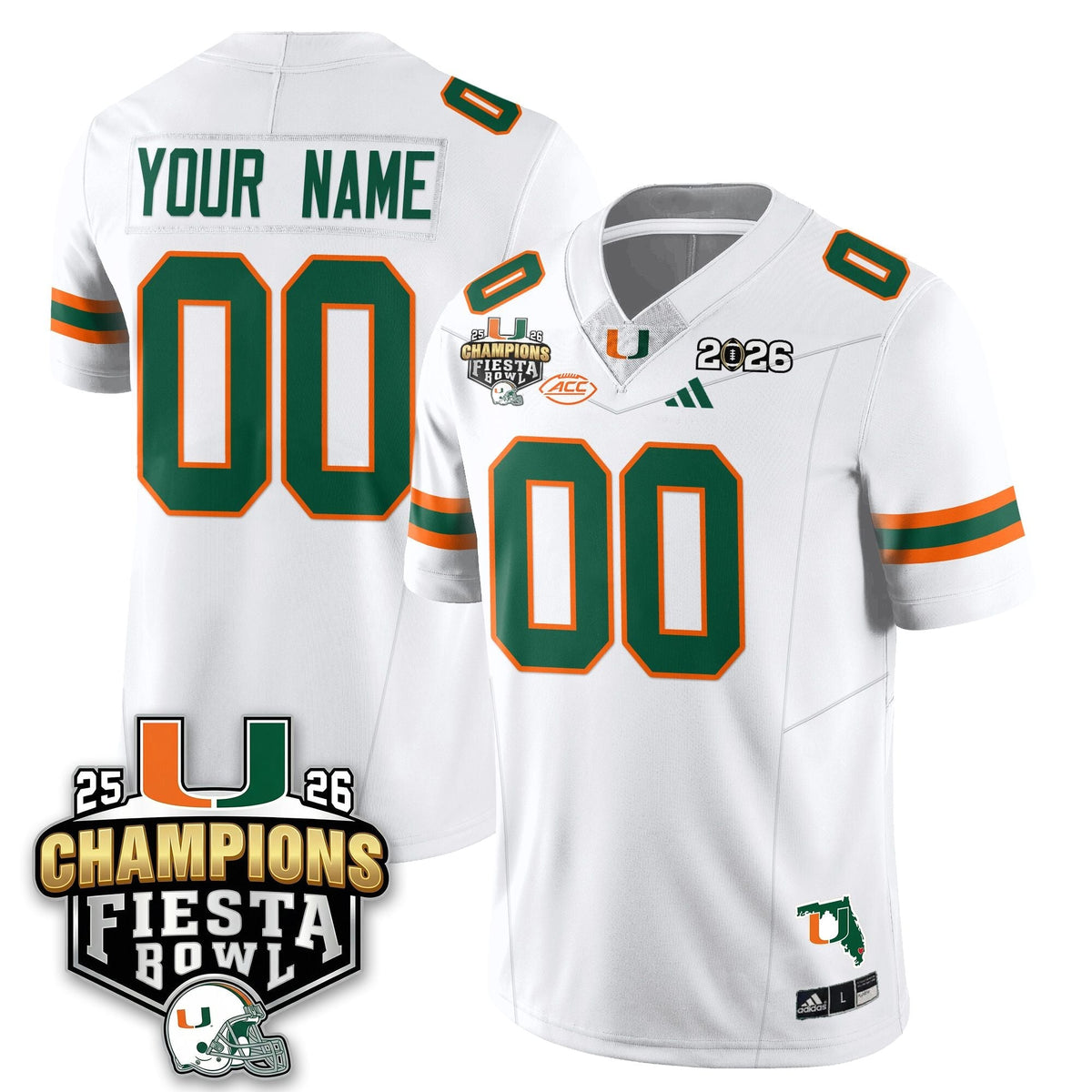 Custom MIA Football Vapor Limited Jersey V3 - Fiesta Bowl Champions