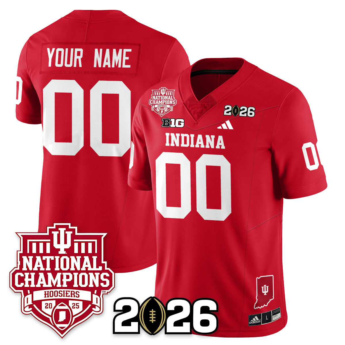 Indiana Hoosiers Vapor Limited Football Custom Jersey - 2025 National Champions