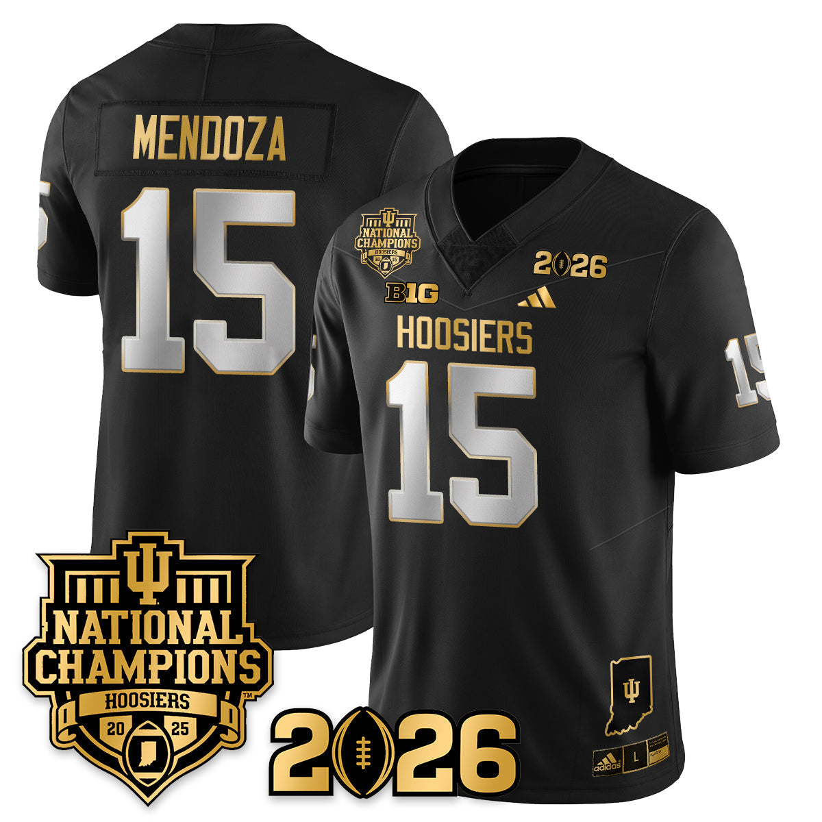 Indiana Hoosiers Vapor Limited Football Gold Jersey - 2025 National Champions