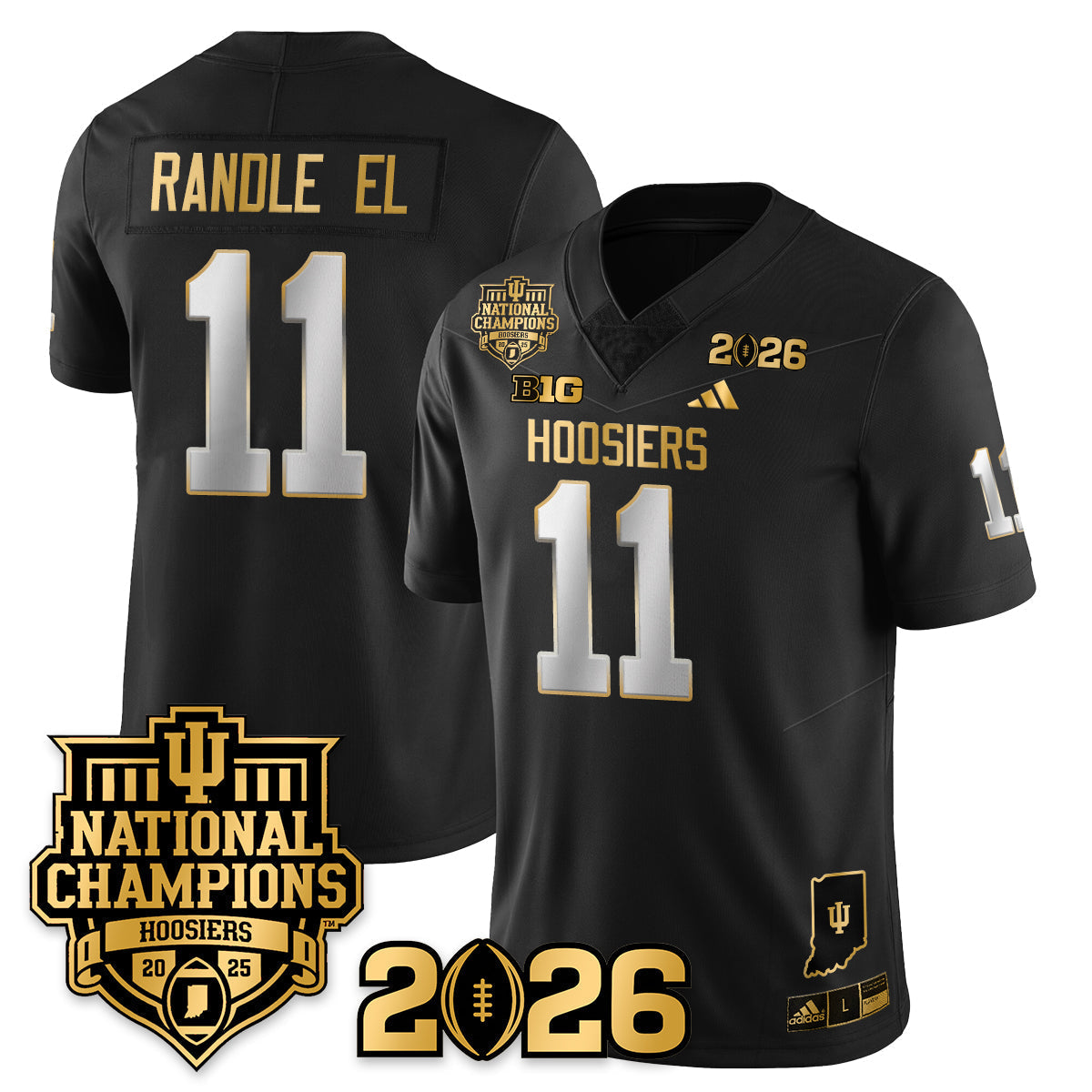 Indiana Hoosiers Vapor Limited Football Gold Jersey - 2025 National Champions