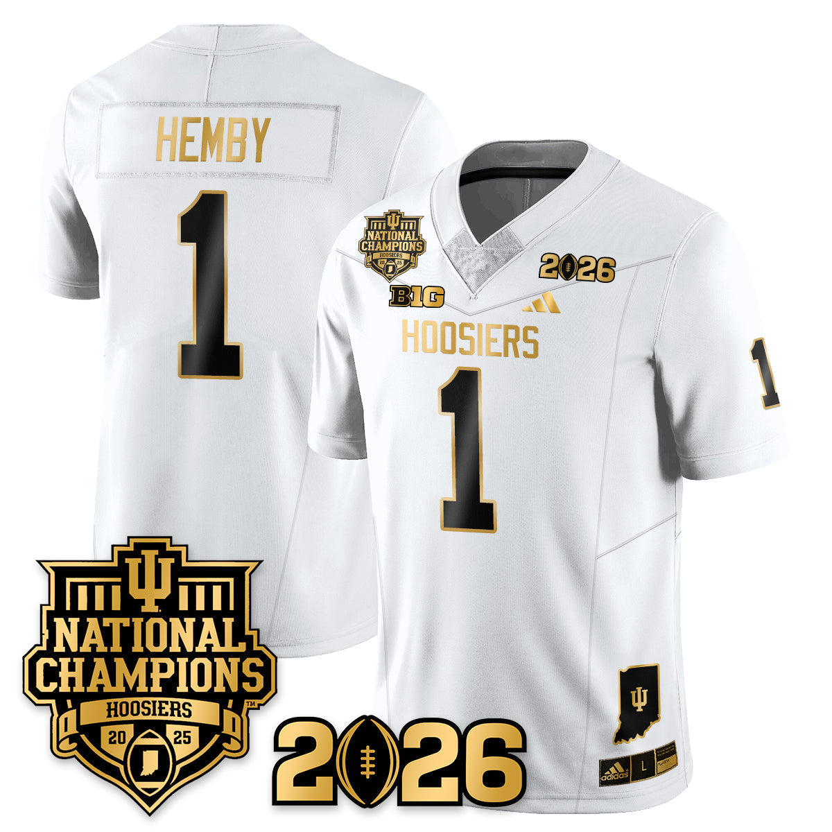 Indiana Hoosiers Vapor Limited Football Gold Jersey - 2025 National Champions