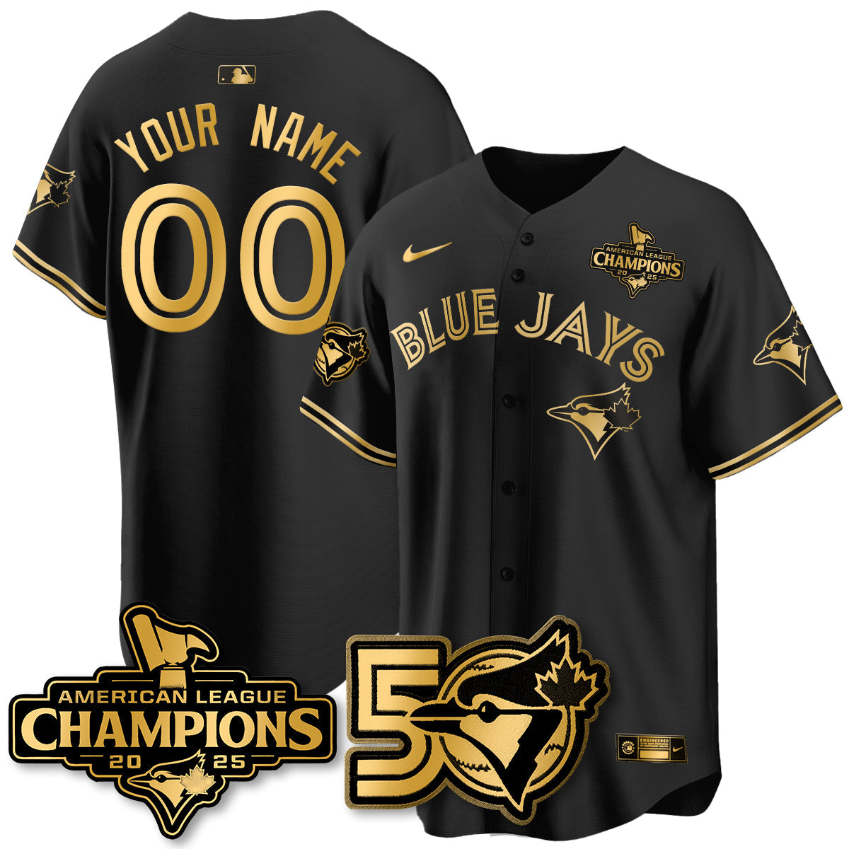 Custom TOR 2025 American League Champions Vapor Limited Jersey - 50th Season - Stitched