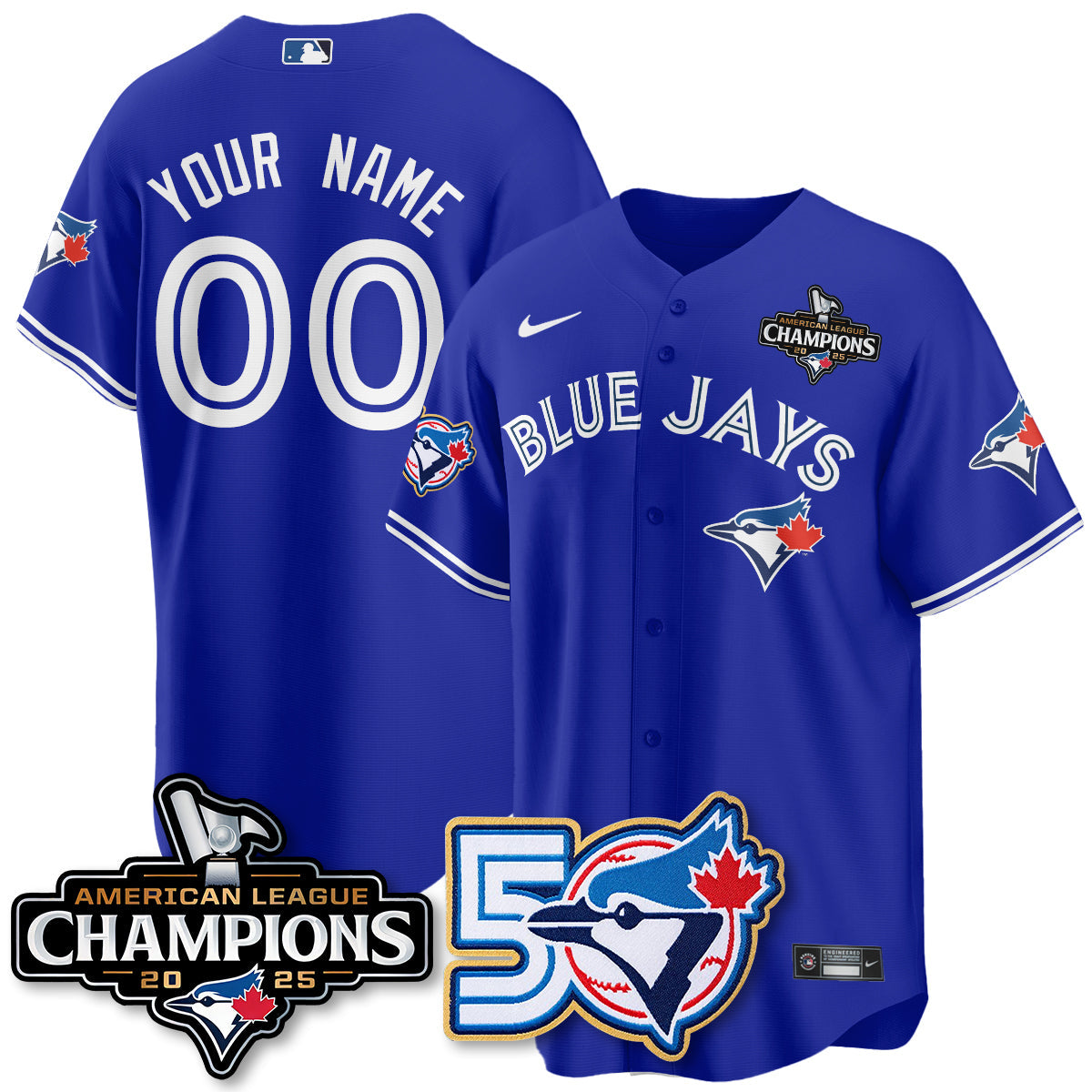 Custom TOR 2025 American League Champions Vapor Limited Jersey - 50th Season - Stitched