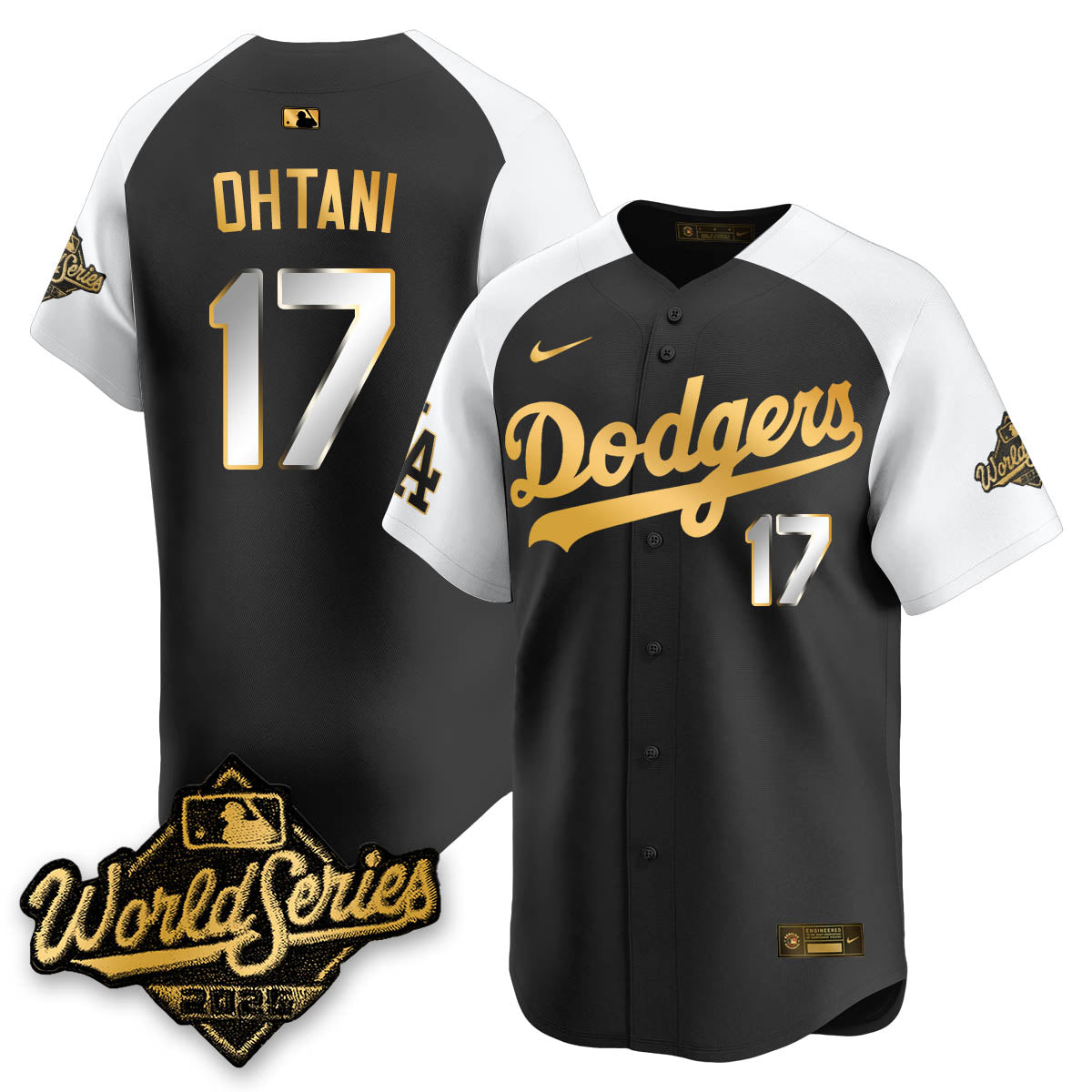 LAD 2025 World Series Gold Jersey - Stitched